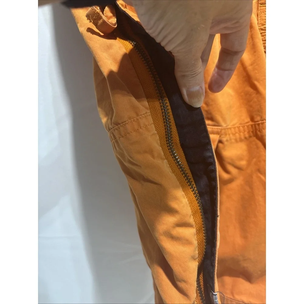 VTG Polo Ralph Lauren RL67 Military Cargo Shorts Orange Utility Safari Mens